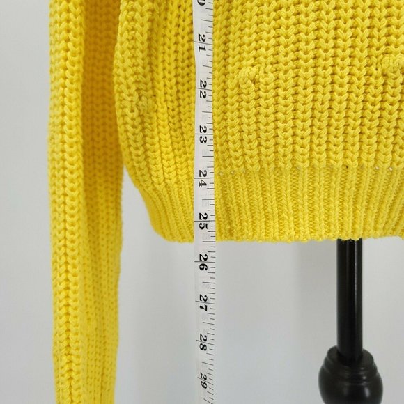 ^ Abound Women's Large Ribbed Knit Dolman Sweater - Yellow - Picture 6 of 8